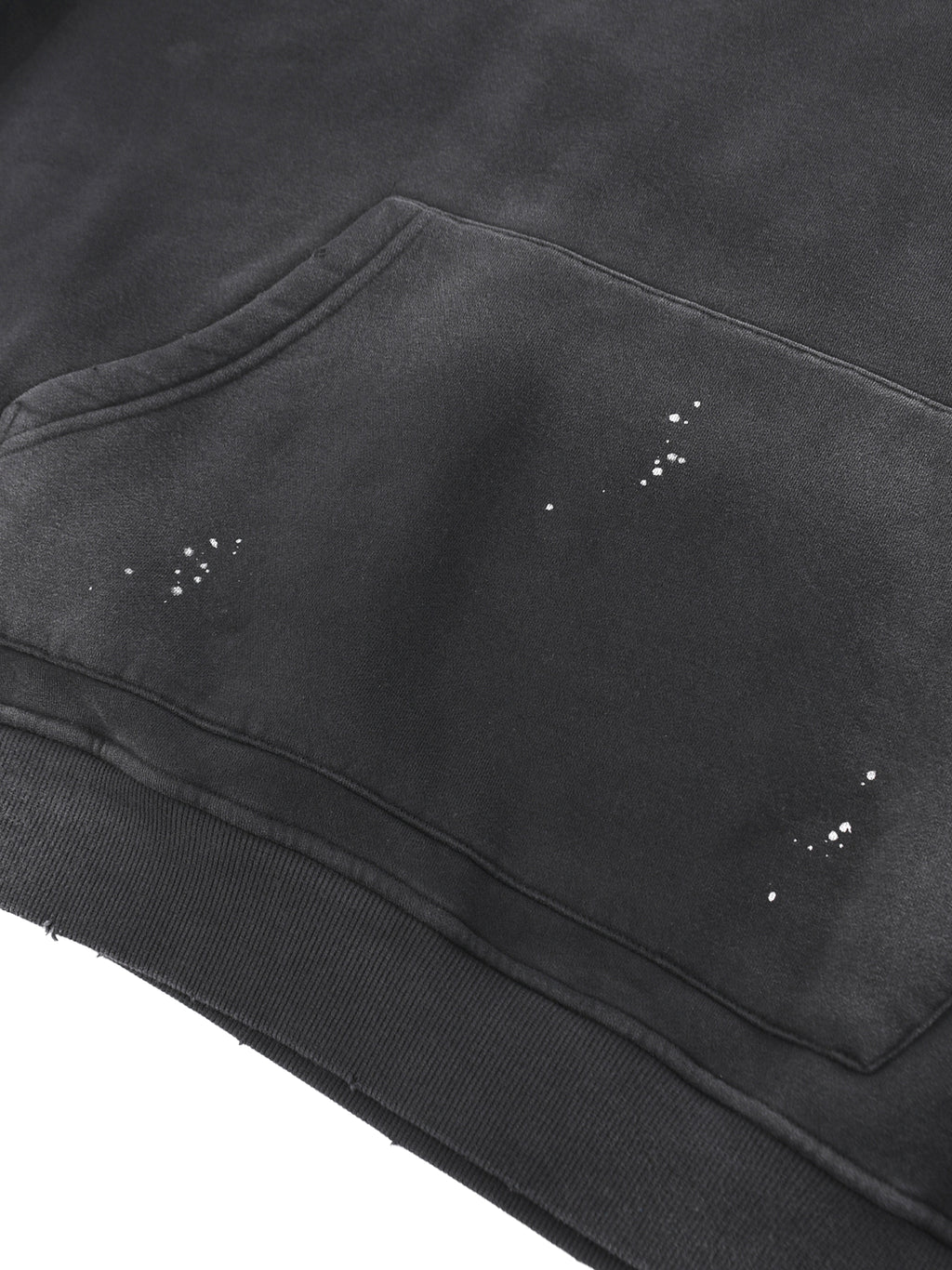 Vintage Washed Frayed Fleece Hoodie