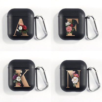 Matte Black Alphabet Airpods Case 2nd generation coverAirpods coversCases