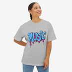 Music Oversized Tshirt CottonCrew neckDTG
