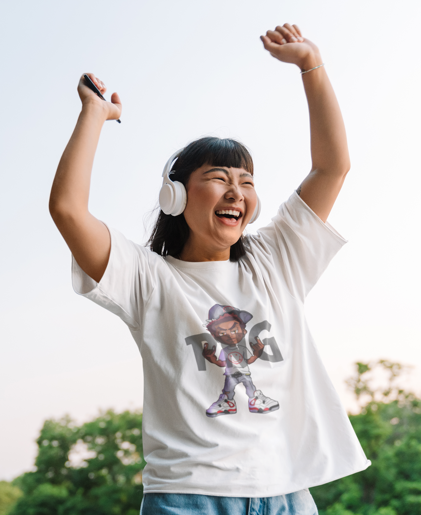 PNG Art Oversized Tshirt White XS 