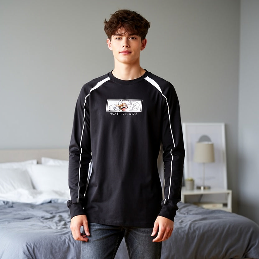 Gear 5 Contrast Panel Raglan Sweatshirt