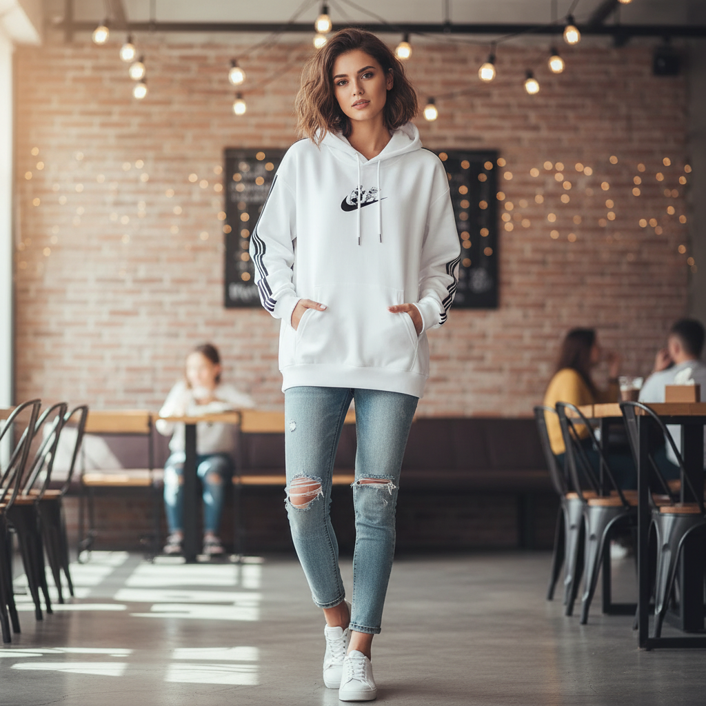 Naruto Graphic Drop-Shoulder Hoodie