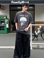 Anime Jujutsu Kaisen Acid Washed Tees