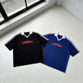 Contrast Collar Striped Soccer Jersey