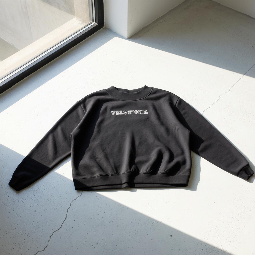 Essential Fleece Mock-Neck Crew Sweatshirt