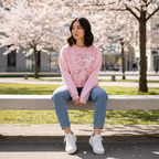 Cherry Blossom Minimal Japanese Sweatshirt