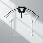 Contrast Collar Short-Sleeve Polo Shirt