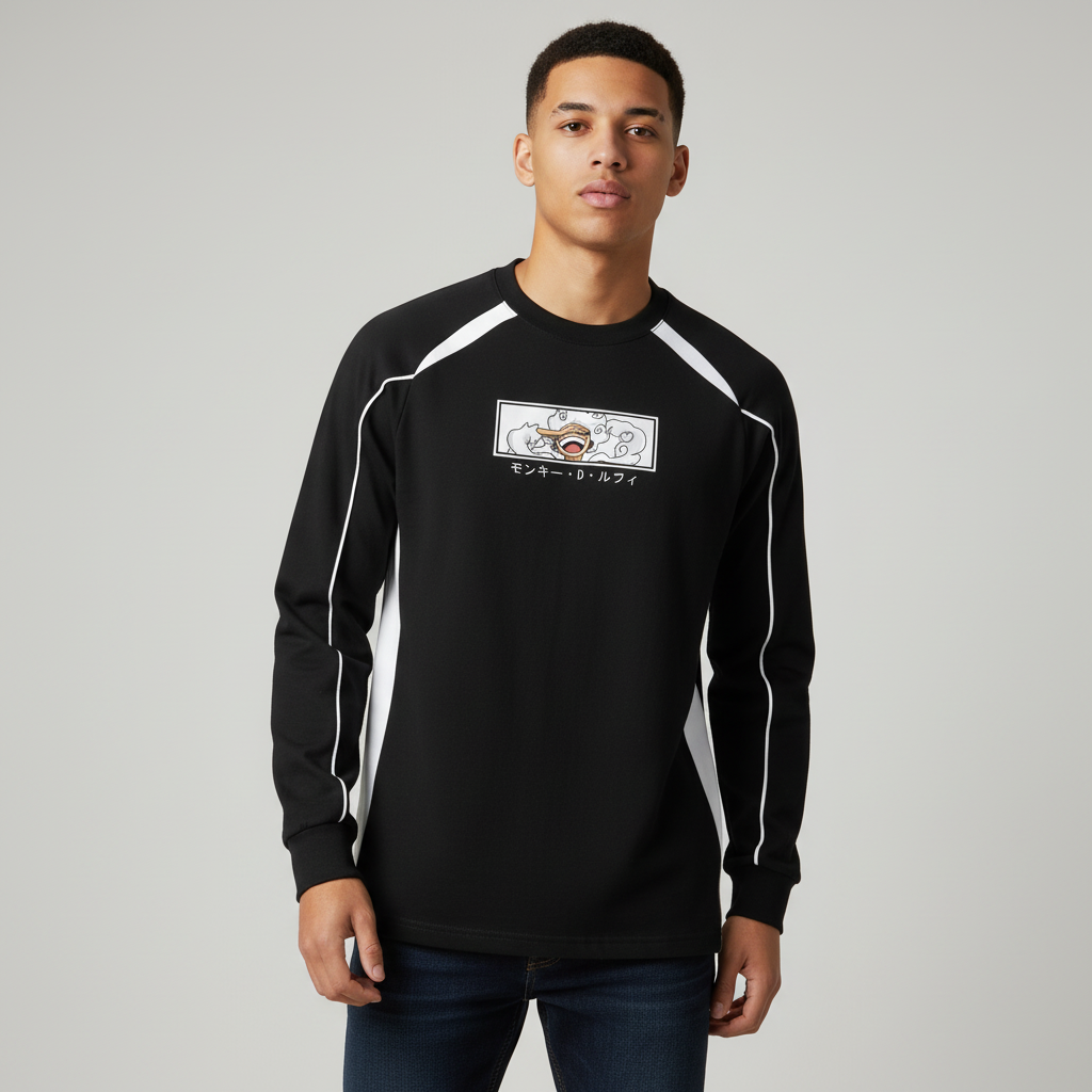 Gear 5 Contrast Panel Raglan Sweatshirt