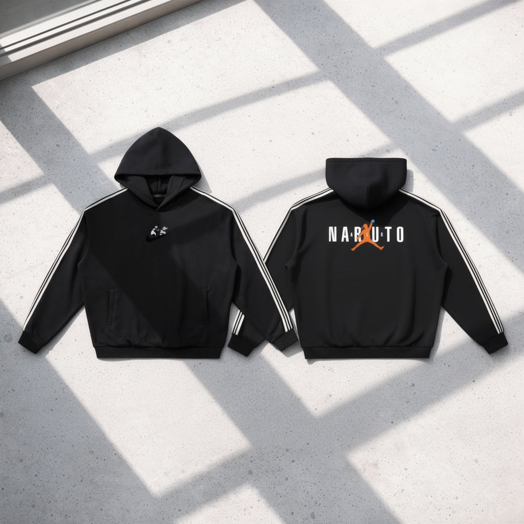 Naruto Graphic Drop-Shoulder Hoodie