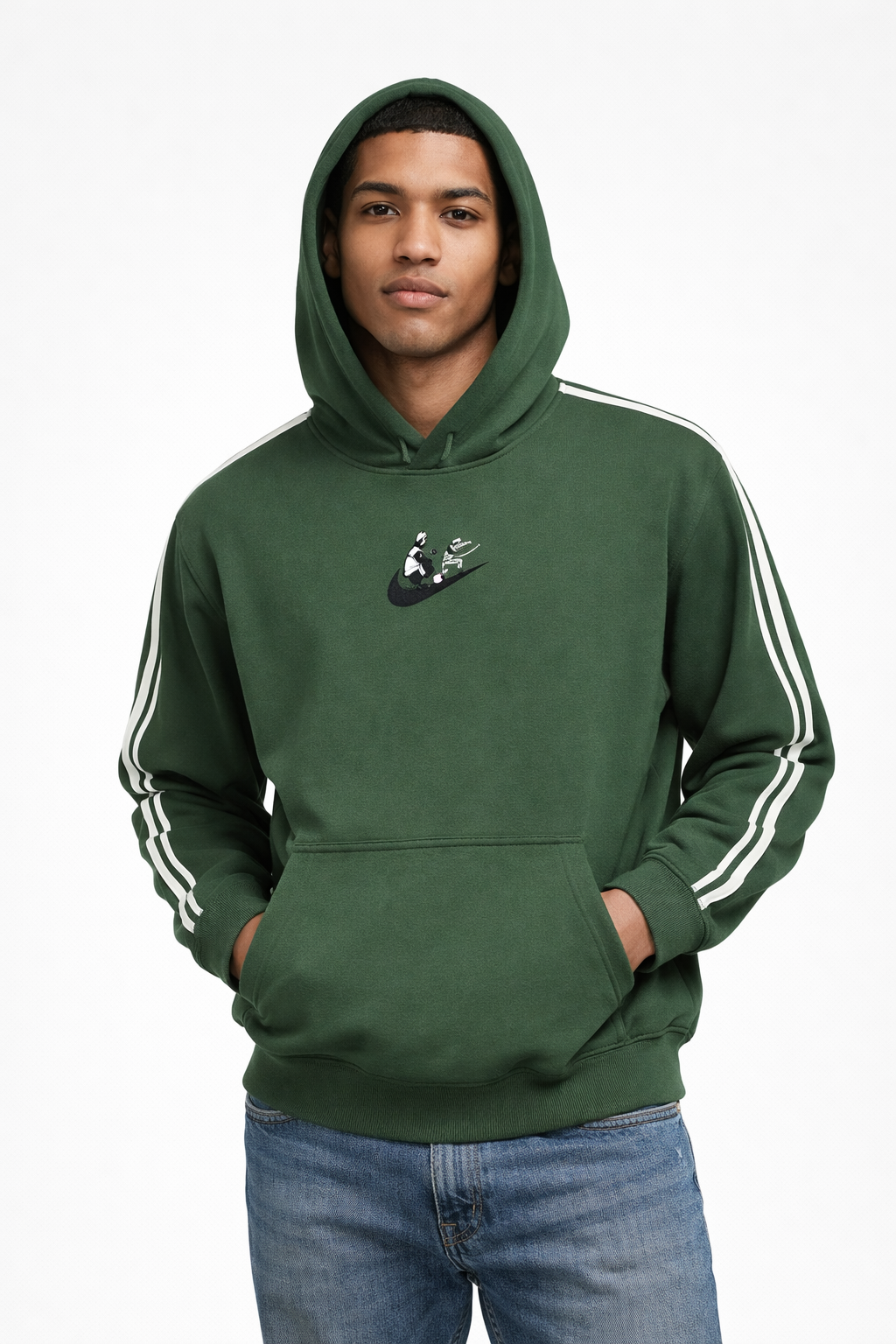 Naruto Graphic Drop-Shoulder Hoodie