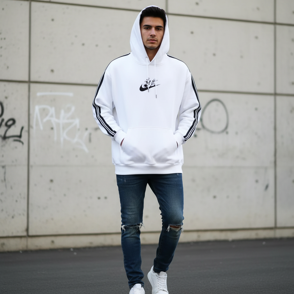 Naruto Graphic Drop-Shoulder Hoodie